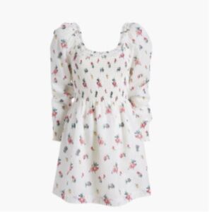 Hill House The Norah Nap Dress - Ivory Ikat Floral Crushed Taffeta. Never worn!